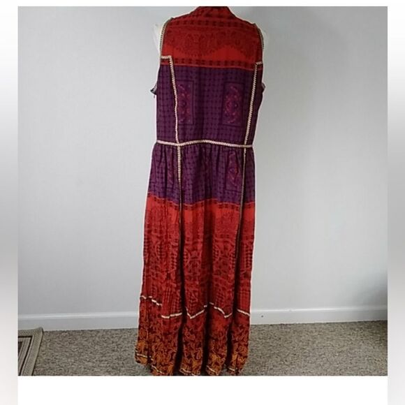 Jessica London Elegant Purple And Red Maxi Women’s Dress Size 16 Plus - Picture 2 of 8